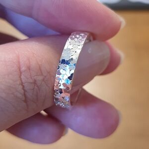 Solid Sterling Silver Textured Ring